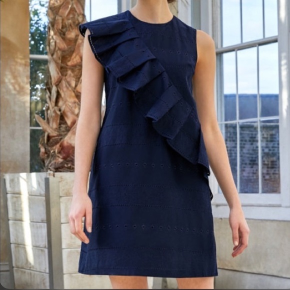 NWOT Ted Baker London A-Line Embroidered Cotton Dress - Picture 2 of 5